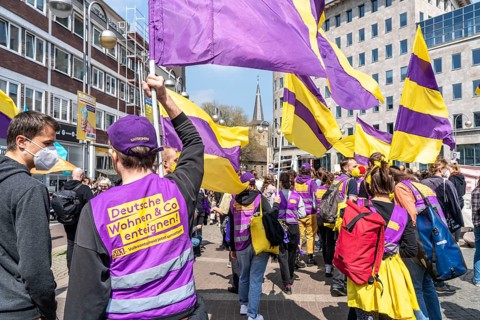 Demonstration against property companies such as Vonovia and others, against rent increases, for
