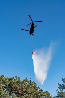 Forest fire in the German-Dutch border region near Niederkrüchten-Elmpt, in a nature reserve, use