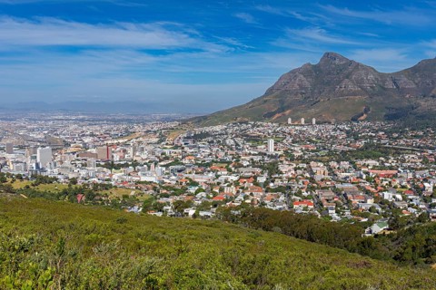 Landscape, South Africa, Table Mountain, Building, City, View of Cape Town, Table Mountain National