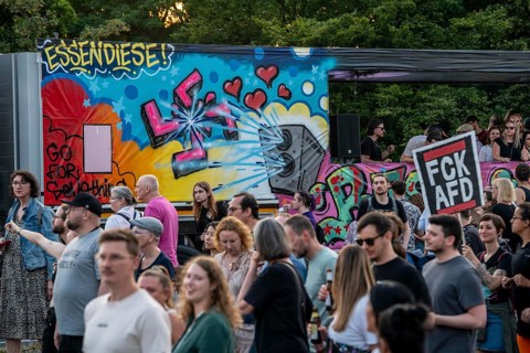 Demo against the AFD party conference in the Grugahalle in Essen, over 5000 participants came to