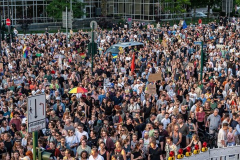 Demo against the AFD party conference in the Grugahalle in Essen, over 5000 participants came to