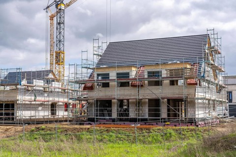 New development district, around 140 detached and semi-detached villas being built in the south of