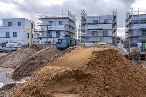 New development district, around 140 detached and semi-detached villas being built in the south of