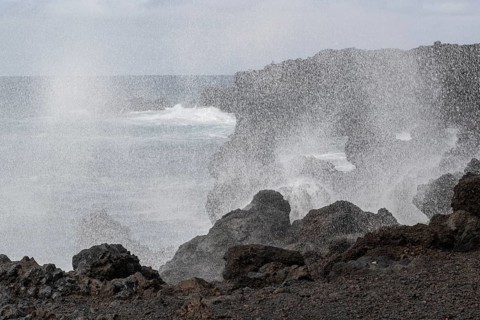 Surf, Los Hervideros, Lanzarote, Canary Islands, Spain, Europe