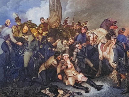 The death of General Sir Ralph Abercromby, 1734-1801, British general, in 1801 he went to Egypt