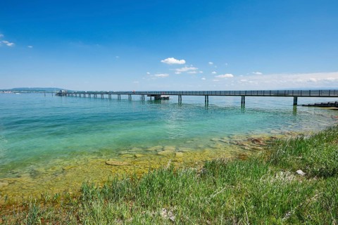 Steg on Lake Constance near Altnau in the canton of Thurgau, Switzerland, Europe