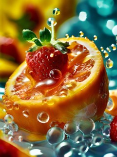 AI generated surreal food art blending an intricately detailed food sculpture interwoven with
