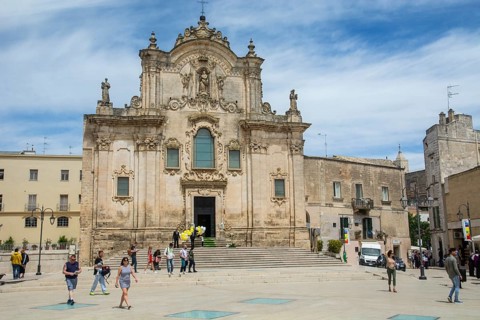 Church of San Francesco dAssisi in the historic city centre of Matera, Matera, capital in