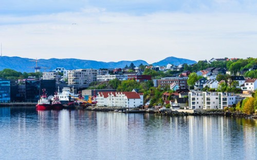 View of STAVANGER, FjordSailing, Stavanger, Boknafjorden, Norway, Europe