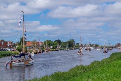 WattenSail, meeting of Dutch and German traditional sailors, Carolinensiel, North Sea resort, Lower