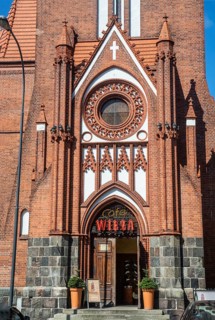 The protestant Lutheran church ruin in Swinoujscie, West Pomeranian Voivodeship, Poland, East