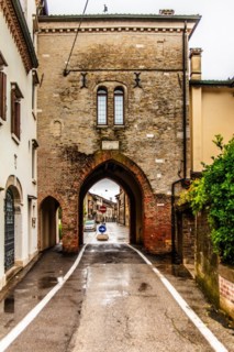 City gate, medieval old town, Portogruaro, Veneto, Friuli, Italy, Portogruaro, Veneto, Italy,