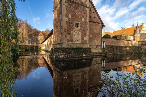 Burg Hülshoff, Havixbeck, Münsterland, North Rhine-Westphalia, Germany, Europe