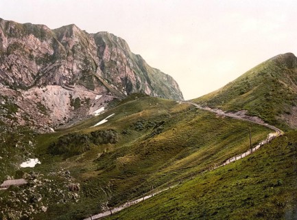 Rochers de Naye, Lake Geneva, Switzerland, Historic, digitally restored reproduction from a 19th