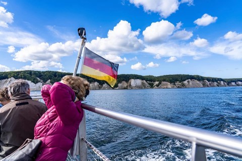 Excursion boat Alexander, round trip to the chalk cliffs of Rügen, cliffs of the Stubbenkammer, in