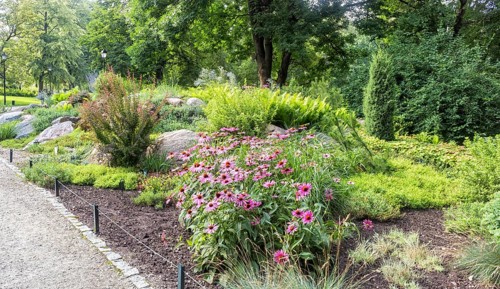 Bernardine Gardens park in the center of Vilnius, Lithuania, Europe