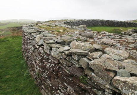 Knockdrum Iron Age stone fort perimeter defensive walls, near Castletownshend, County Cork,