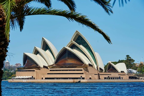 Landscape of the Sydney Opera House in spring, Sydney, New South Wales, Australia, Oceania