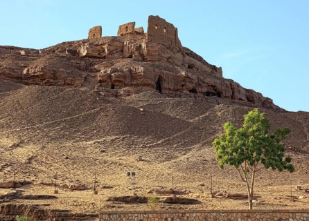 Royal tombs on the Nile near Aswan, Upper Egypt, Egypt, Africa