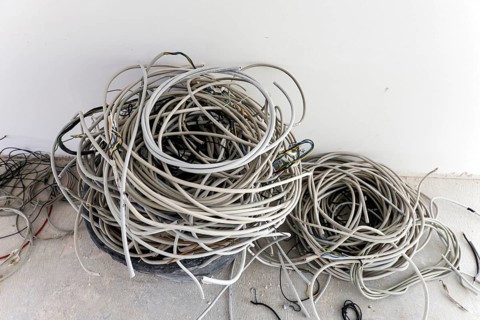 Data cable for recycling, Berlin, 03.07.2024., Berlin, Berlin, Germany, Europe