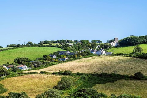 East Portlemouth St. Winwaloe's Church, Salcombe and Mill Bay, Kingsbridge Estuary, Batson Creek,
