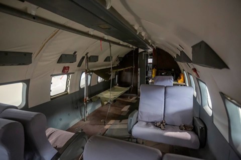 Pueblo, Colorado - The interior of a Convair HC-131 Samaritan at the Pueblo Weisbrod Aircraft