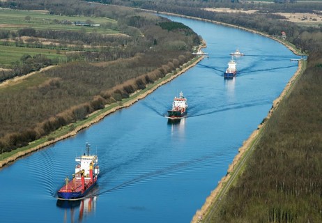 North Baltic Sea Canal, canal trip, Europe, Germany, Schleswig, Holstein, Brunsbüttel, landscape,