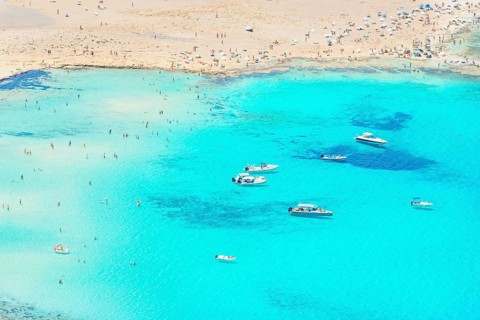 Balos beach, Gramvousa Peninsula, Chania, Crete, Greece, Europe