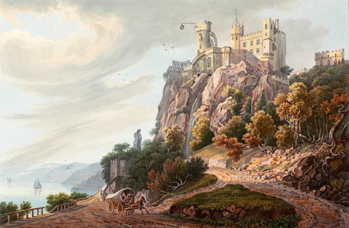 Rheinstein Castle, also known as Voitsberg Castle or Vaitzburg Castle, is a Spornburg in the upper