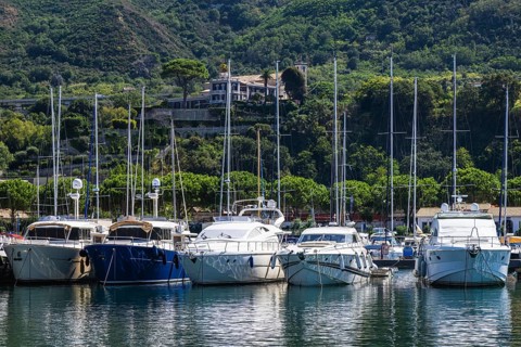 Port and Marina in Tropea, Tyrrhenian Sea, Calabria, Italy, Europe