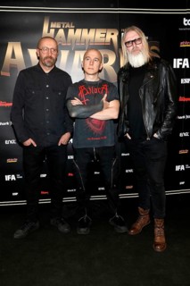 Nick Holmes, Guido Zima and Gregor Mackintosh from Paradise Lost at the Metal Hammer Awards 2024 in