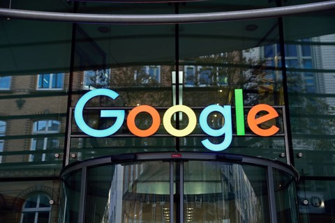 Europe, Germany, Hamburg, Google headquarters, entrance, neon sign, Europe
