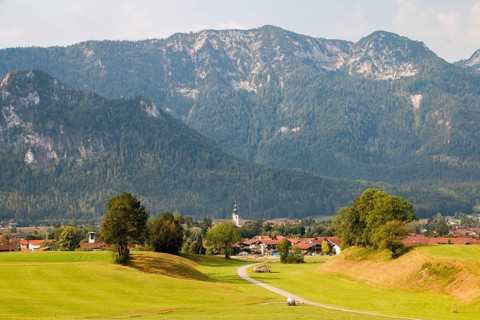 View of the municipality of Inzell, Bavaria, Germany, Europe