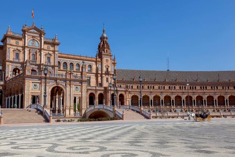 Plaza de Espana (Spain Square), built in 1928 for the Ibero-American Exposition of 1929, landmark