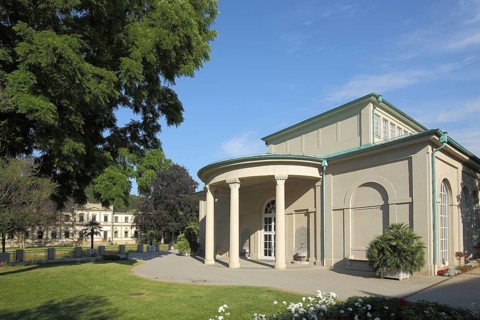 Wandelhalle, UNESCO, Bad Kissingen, Rhön, Lower Franconia, Franconia, Bavaria, Germany, Europe