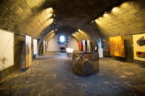 Inside International Museum of Contemporary Art, San Jose fortress, Lanzarote, Canary islands,