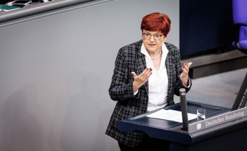 Ingeborg Graessle, Member of the German Bundestag (CDU/CSU), recorded during a speech on the euro