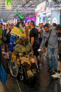 Gamescom, the world's largest trade fair for video and computer games, games character actors,