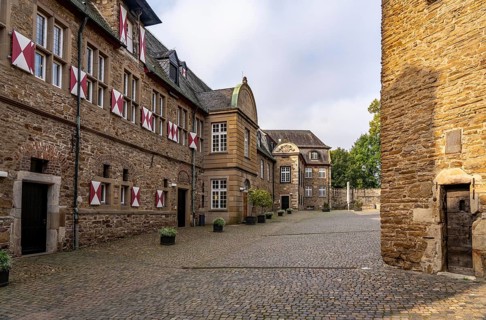 Broich Castle on the west bank of the Ruhr near the city centre, the fortification is in parts the
