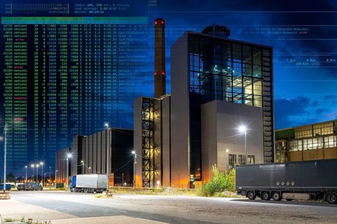 Symbolic image Critical infrastructure, Blackout risk, Cyberterrorism, The Lausward natural gas