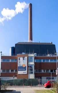 The Igony heating plant in Essen-Rüttenscheid, a district heating plant fuelled by natural gas,