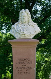 Duke Christian Monument, Monument to Duke Christian of Saxe-Eisenberg, Eisenberg Castle Park,