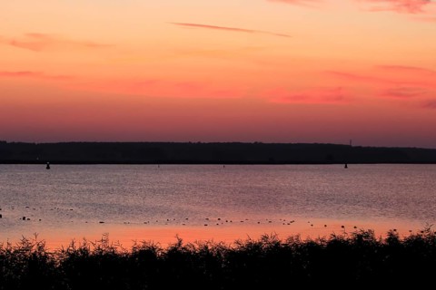 Evening sky at the Baltic Sea near Peenemünde, September, Mecklenburg-Western Pomerania, Germany,
