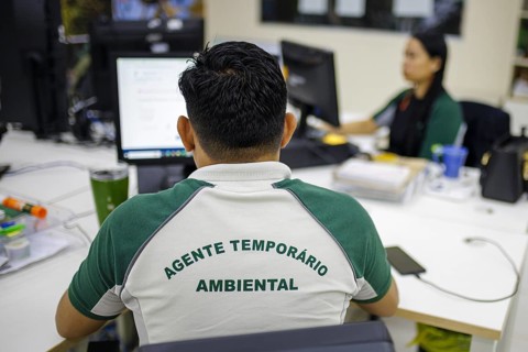 Employees of the national conservation authority ICMBio, Amazonia / Brazil. Santarem, 19.07.2024.