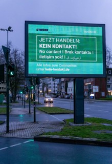 Call for no contacts, advertising campaign of the outdoor advertising company Ströer and t-online,