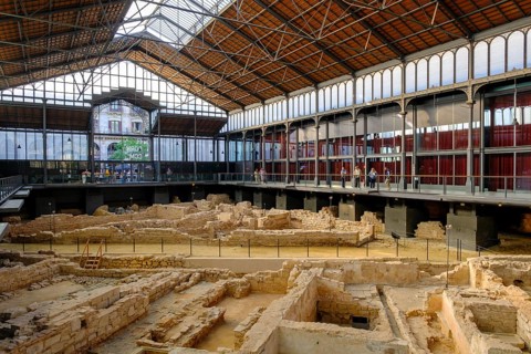 Excavations at the El Born Centre de Cultura i Memòria, cultural centre, Barcelona, Catalonia,