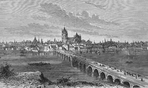 Salamanca in Spain, in 1880, Historical, digital reproduction of an original from the 19th century