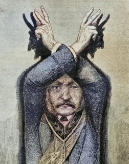 Devil worship illustration From the book Der Freimaurer by Eugen Lennhoff, published 1932, Devil