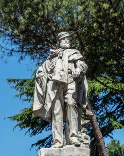 Statue of Giuseppe Garibaldi in Pesaro, Marche region, Italy, Europe