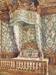 Furniture at the turn of the century 1900, Gilt state bed of Queen Marie Antoinette (1910, 1911),